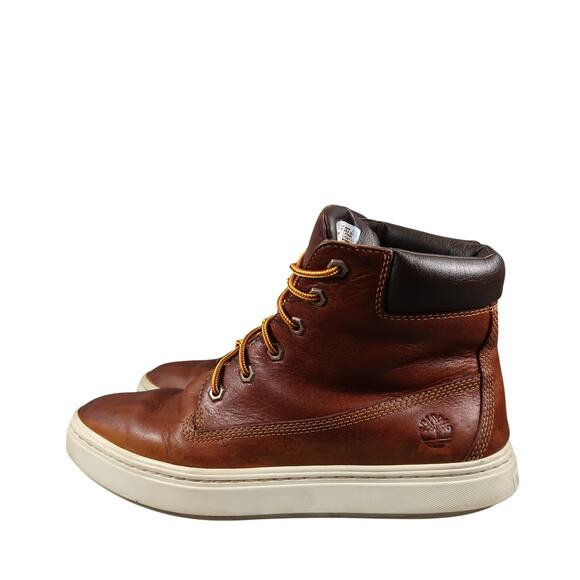 Timberland Shoes Womens 9 Londyn Ankle Sneaker Boot Lace Up Leather Brown 6" - Picture 4 of 13